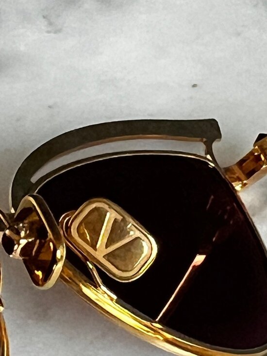 Valentino Cat Eye-Frame gold Titanium Sunglasses main image 12